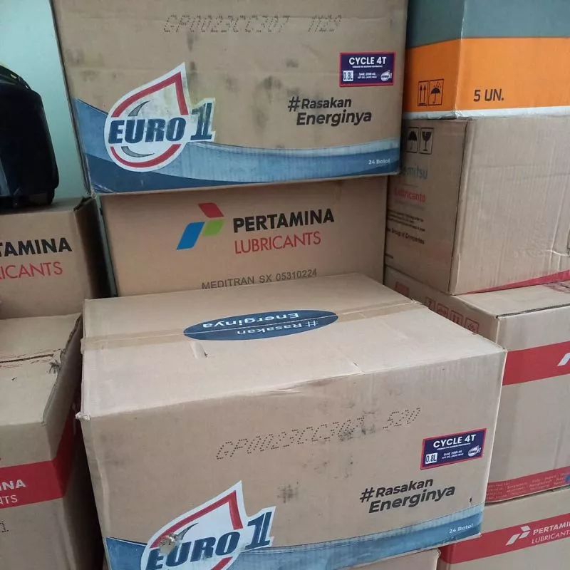 Oli Euro 1 4T SAE 20W-40 800 ML ORIGINAL Oli mesin Motor Manual