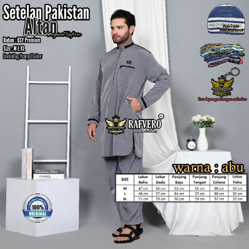 Setelan Pakistan Altan ORIGINAL RAFVERO - Baju Koko Pria