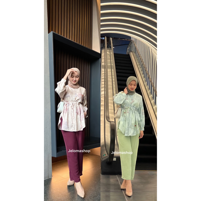 Alisa oneset setelan wanita busui friendly bottega super cute