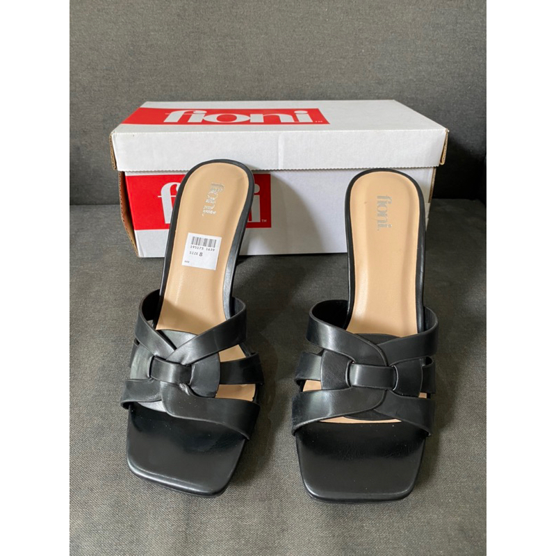 Payless fioni heels hitam original new (sold)