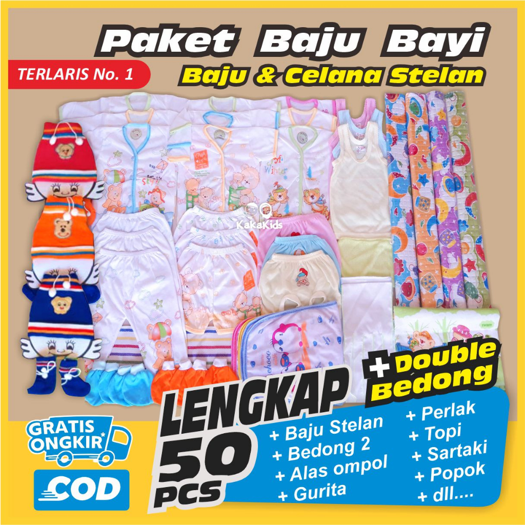 Baju Bayi Set New Born Paket Lahiran Murah Isi Lengkap, Kado Lahiran &amp; Perlengkapan Bayi Lahir