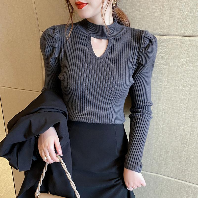 【 Bra Mall 】BJ-011 Atasan Wanita Korean Style Lengan Panjang Turtleneck Rajut Import Premium | Baju Import Rajut Turtleneck Lengan Panjang