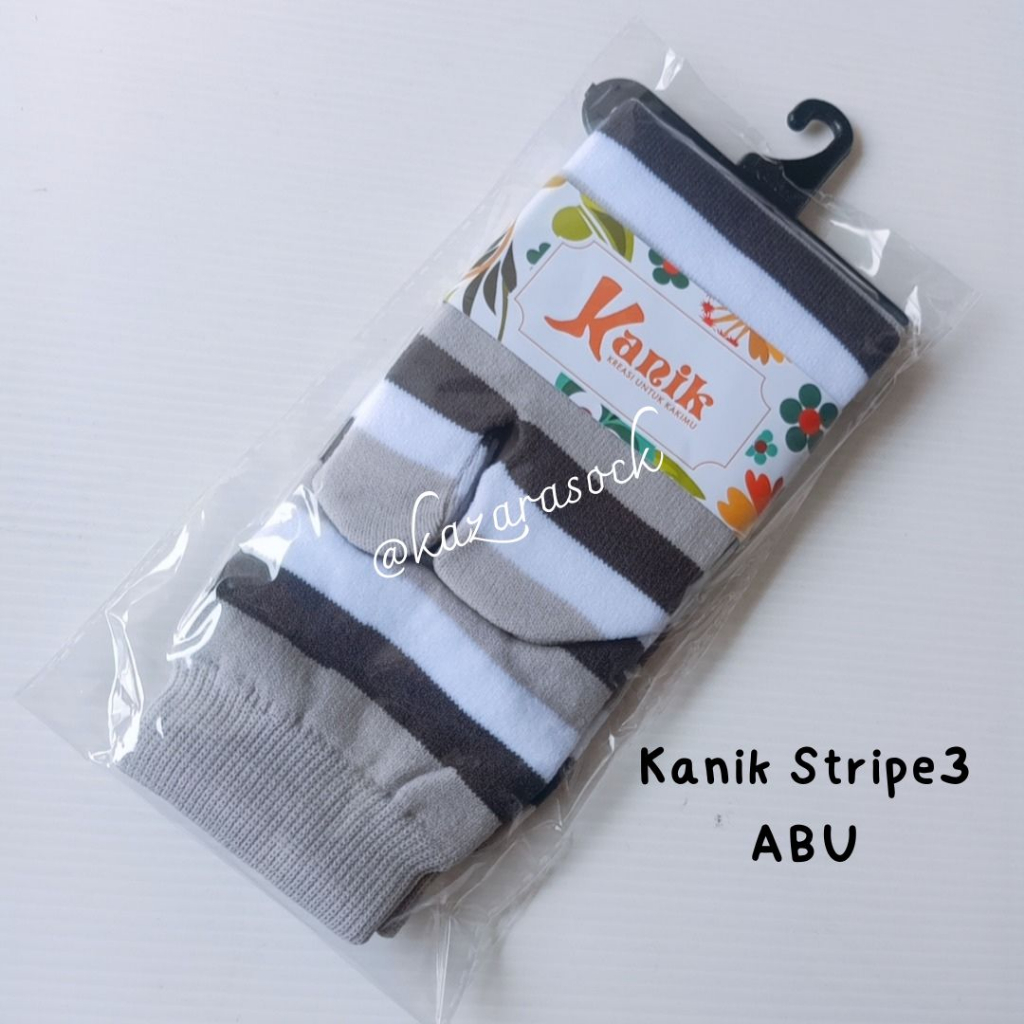 Kazarasock - Kaos Kaki Jempol Motif Stripe - Kanik Stripe3-M