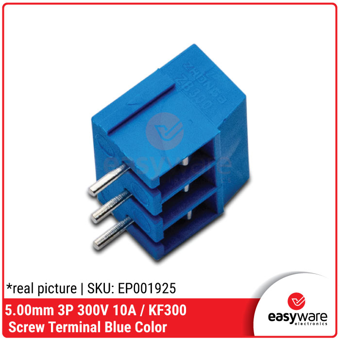 KF300 5.00mm Terminal Block 3P 3 Pin Screw Terminal Blok 300V 10A