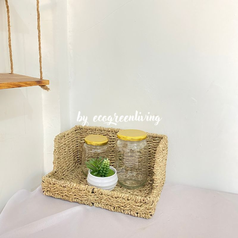 KERANJANG SERBAGUNA SEAGRASS HANDMADE / STORAGE BASKET/TEMPAT PENYIMPANAN BUMBU/KITCHEN STORAGE