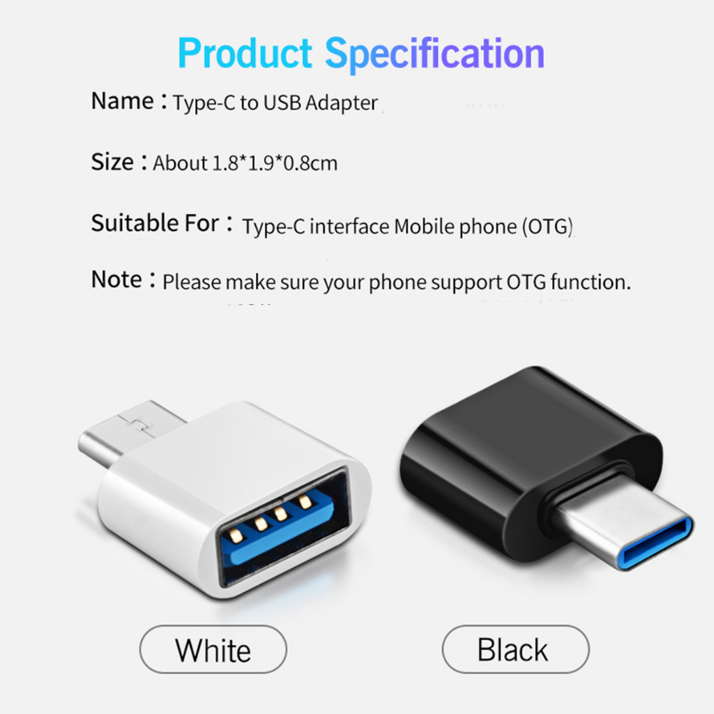 OTG MINI persegi USB Type C Port Konektor Non Cable USB Murah AH012 - XOBOX