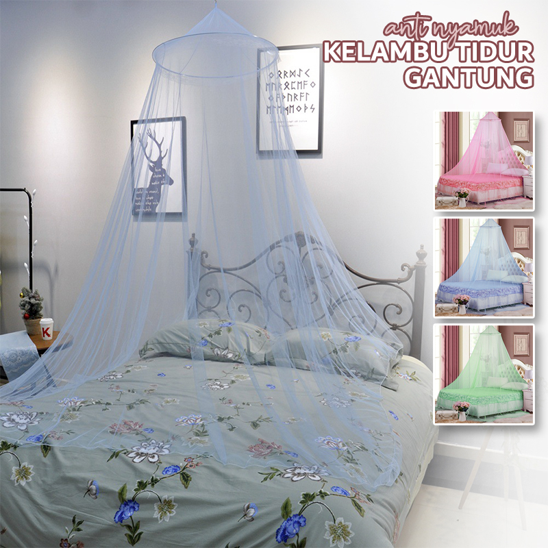 Kelambu Jaring Gantung Tempat Tidur Anti Nyamuk Ukuran 250x60cm Perlengkapan Rumah Aksesoris Tempat Tidur Import - C1 - 88_Blanket Store