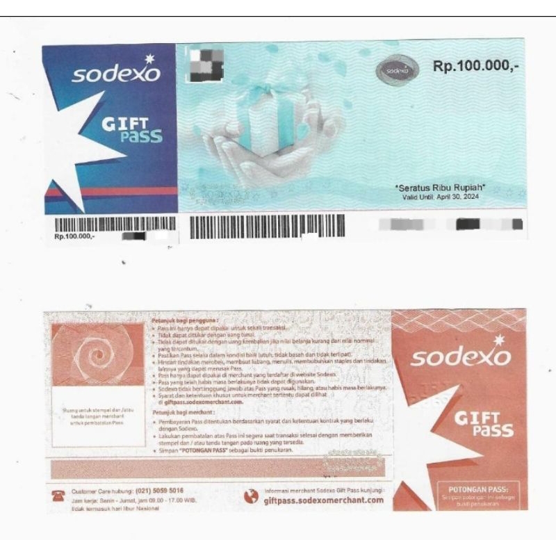 Voucher SODEXO 100K
