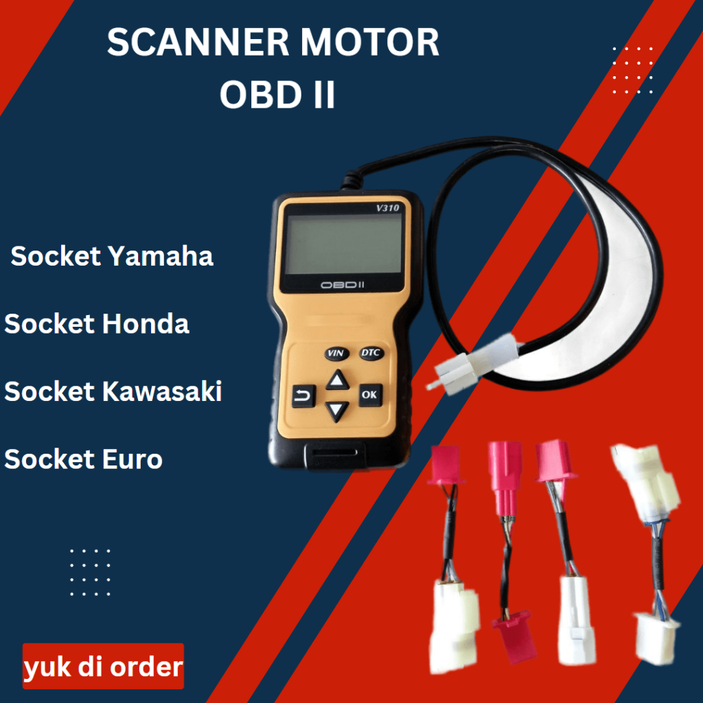 Alat Scanner Motor Yamaha OBD II pada motor OBD 2