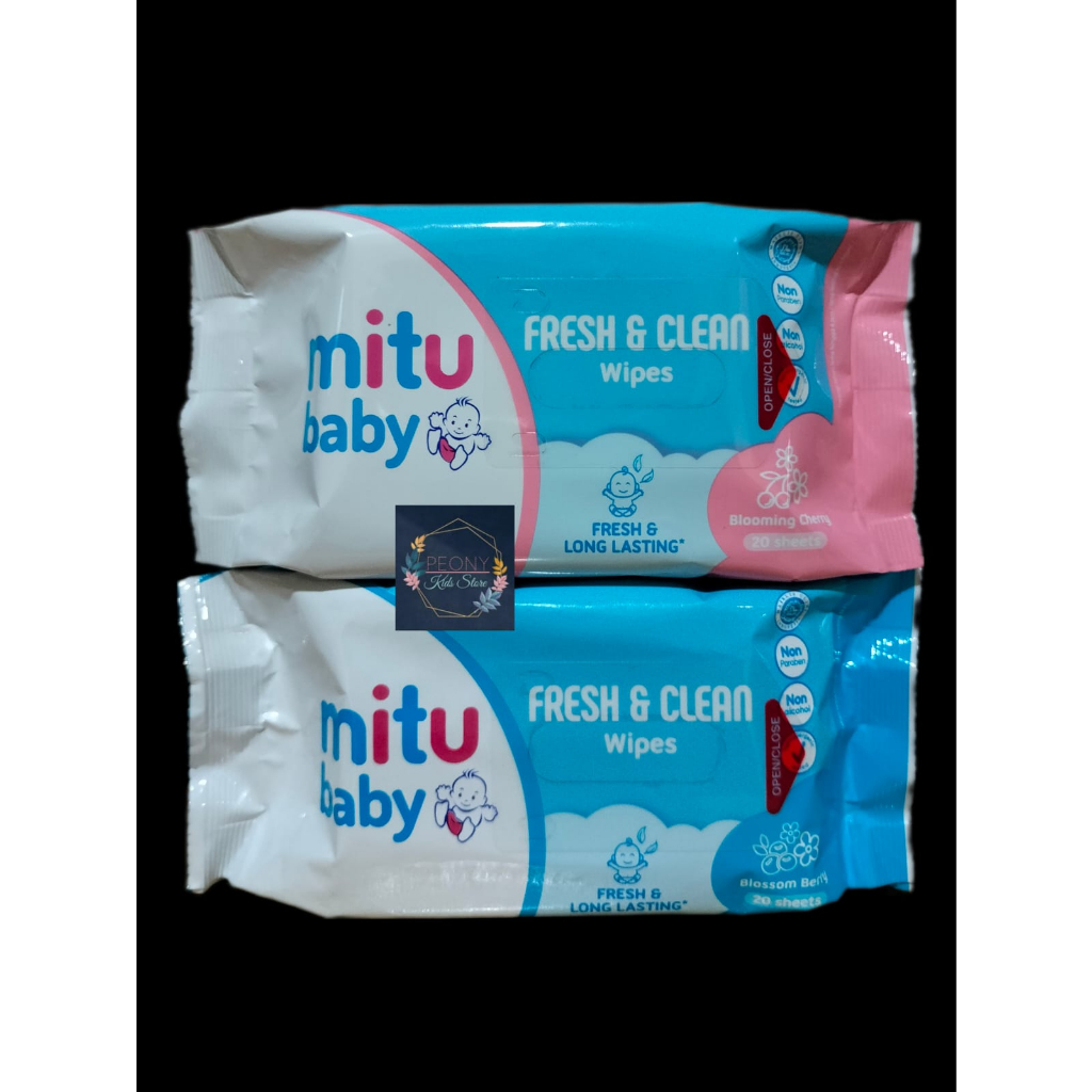 MITU BABY WIPES 20 SHEET/tisu basah bayi mitu travel size 20s/baby wet wipes 30s