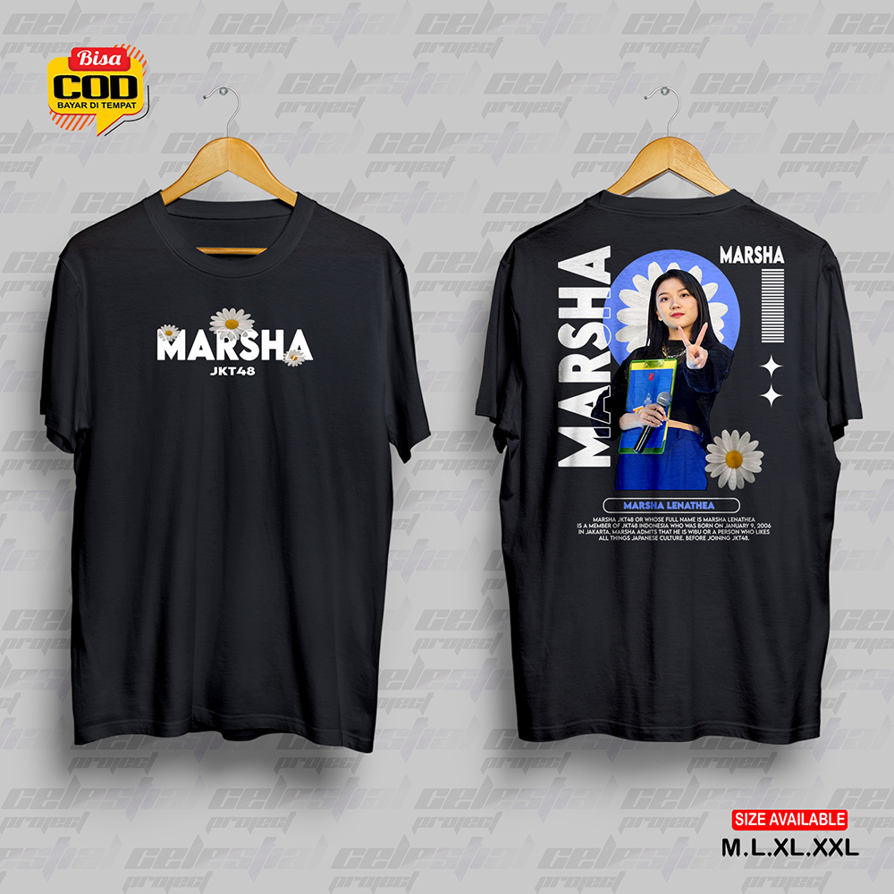 KAOS MARSHA JKT48 NEW ERA MARSHA LENATHEA - TSHIRT DISTRO MEMBER - MARHSA
