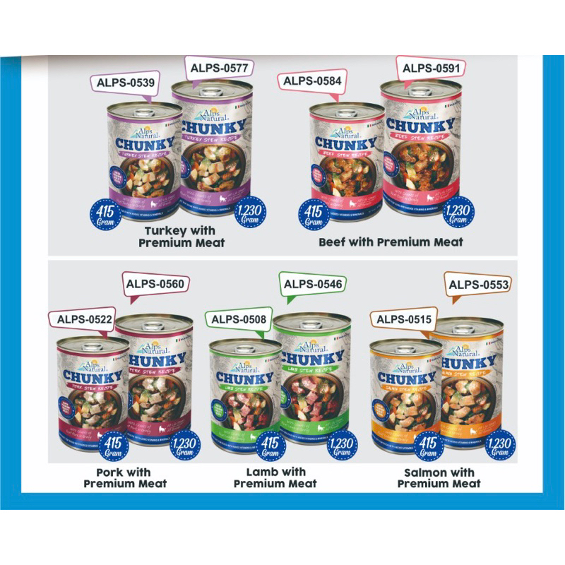 Alps Chunky Dog Food 415gr