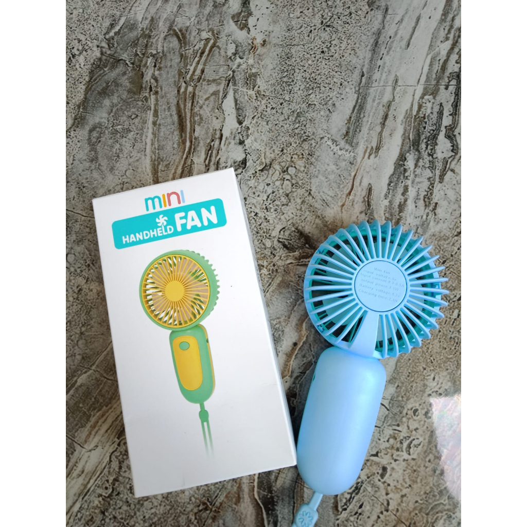 Mini Handheld Fan Kipas Angin Genggam Stiker Cute Portable