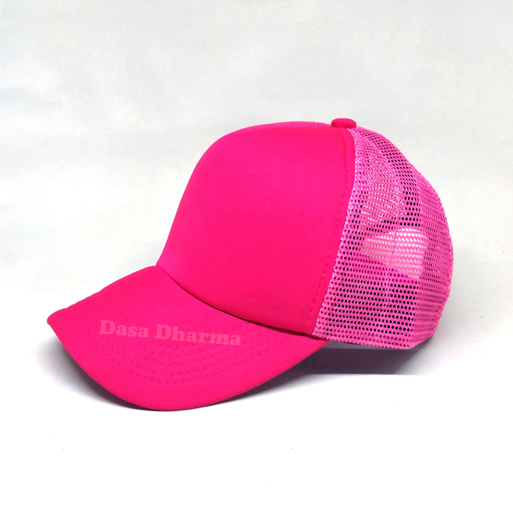 Topi Jaring Polos Pink