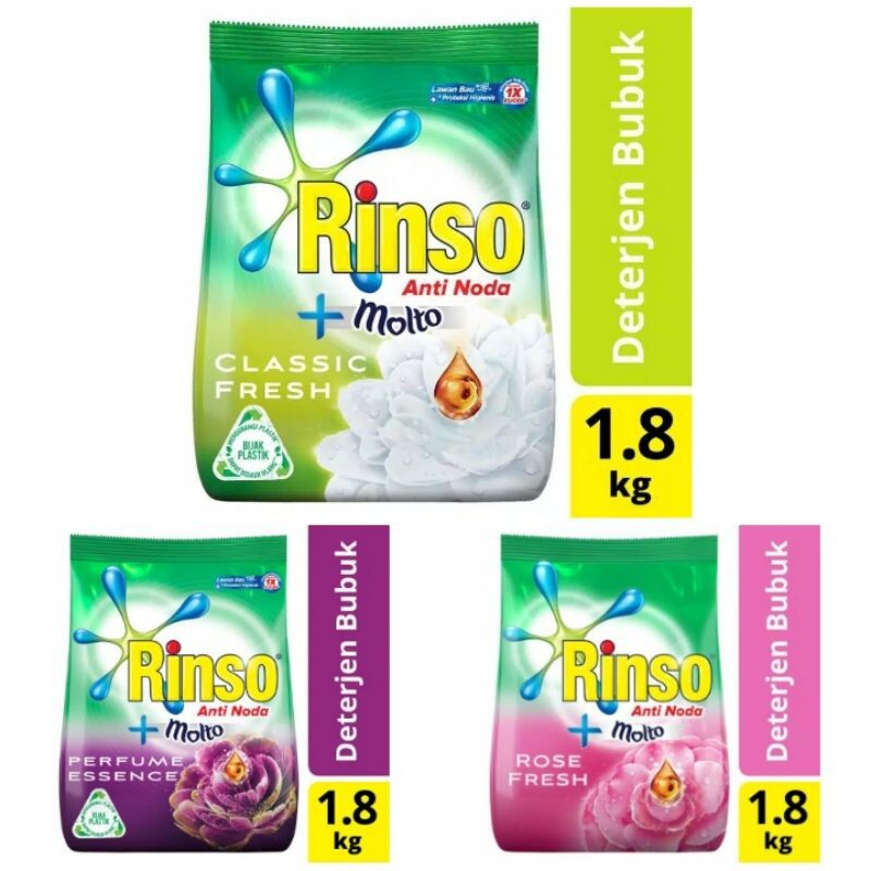 RINSO ANTI NODA + MOLTO BUBUK 1,8 KG