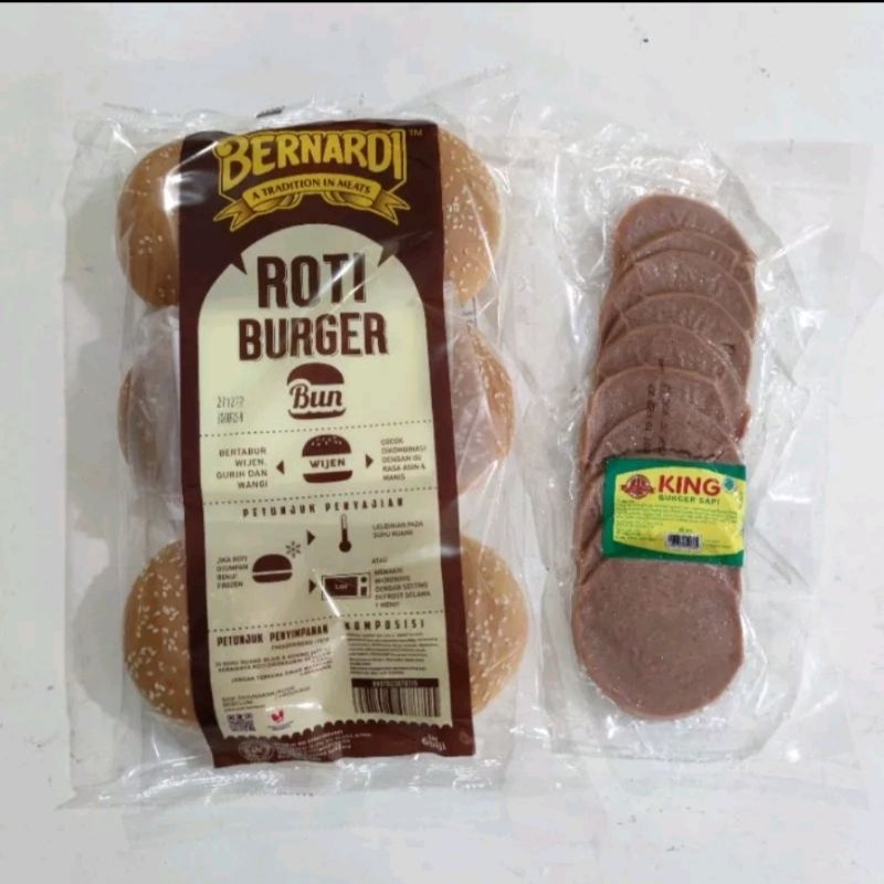 

[PAKET] BERNARDI burger wijen + KING FOOD isian burger 10s