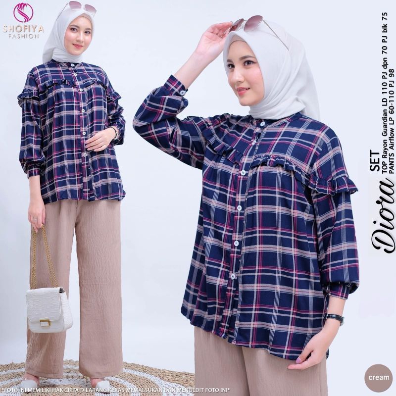 DIORA/SYAHILA SETELAN BAJU WANITA BY SHOFIYA SFS