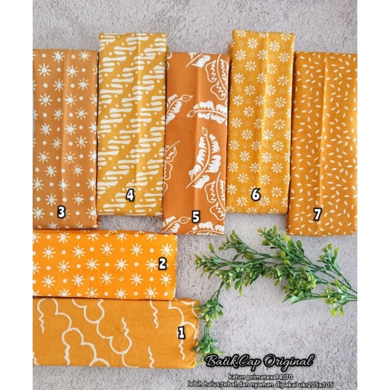 kain batik cap motif garutan warna kuning series batik Pekalongan seragam batik seragam kerja seraga