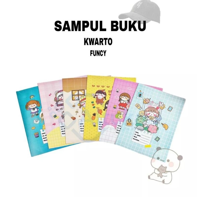 SAMPUL QUARTO FANCY ISI 20 PCS / SAMPUL BUKU TULIS KARAKTER LUCU MURAH