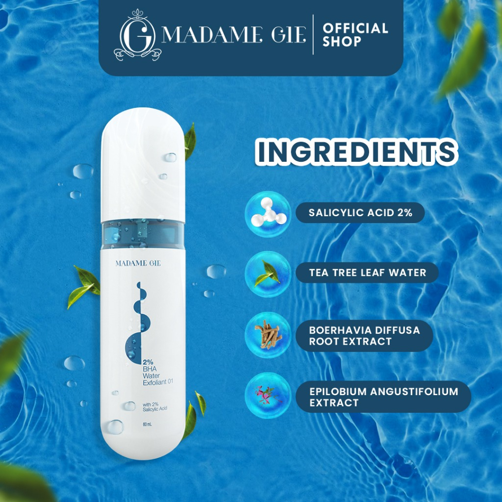 ✦SINAR✦Madame Gie 2% BHA Water Exfoliant | Skincare Pembersih Wajah