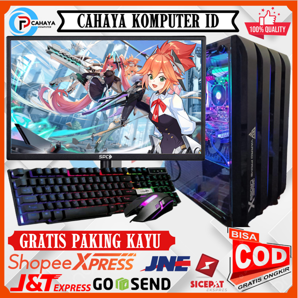 Pc Gaming Editing Intel i3 10105F Ram 8Gb SSD 128Gb Vga 2Gb Siap Pakai