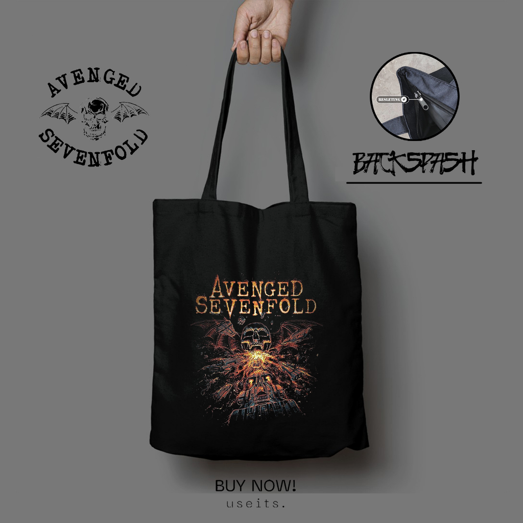 Totebag Tas Band Avenged Sevenfold A7x Custom Pria Wanita - AVENGED SEVENFOLD A7X THD