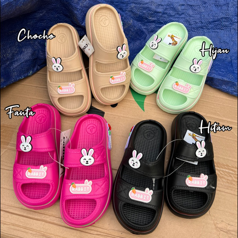 (24-35) SANDAL SLOP ANAK BAN DUA JELLY COLLIN CEWEK