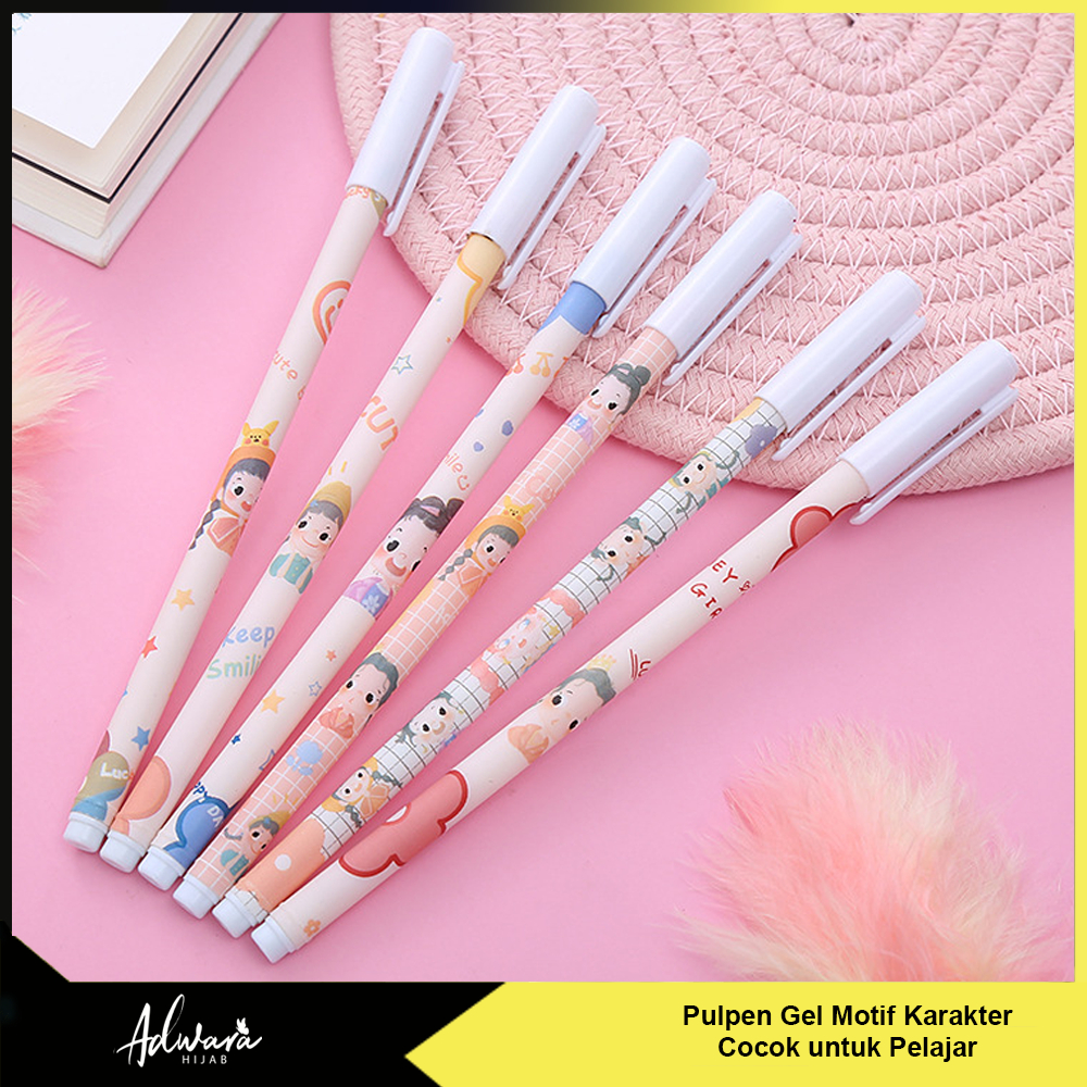 Pulpen Gel Motif Karakter Cartoon / Pena Cocok Untuk Anak Pelajar