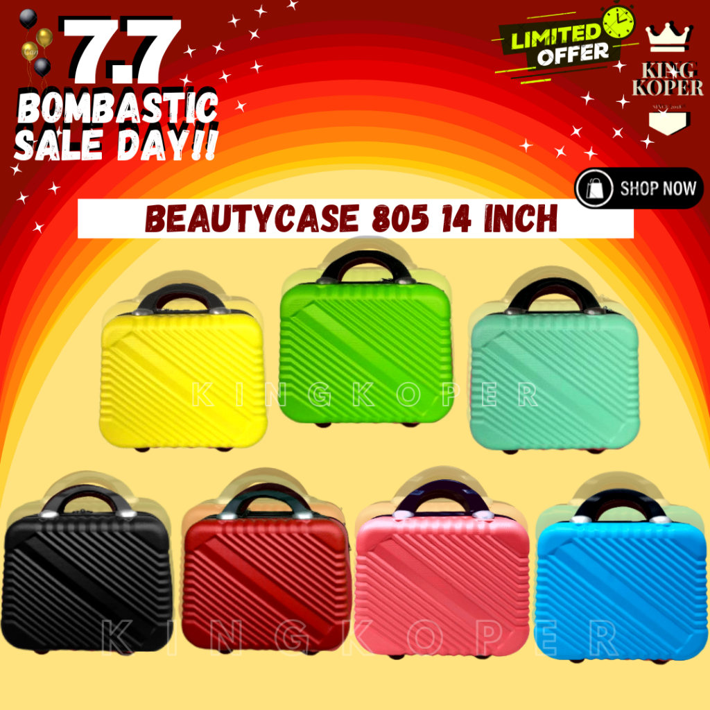 Beautycase koper 14 inch Polo - Koper motif - hardcase - travel anak - koper import - beautycase koper - beautycase murah - 12 inch - koper fiber - koper berkualitas