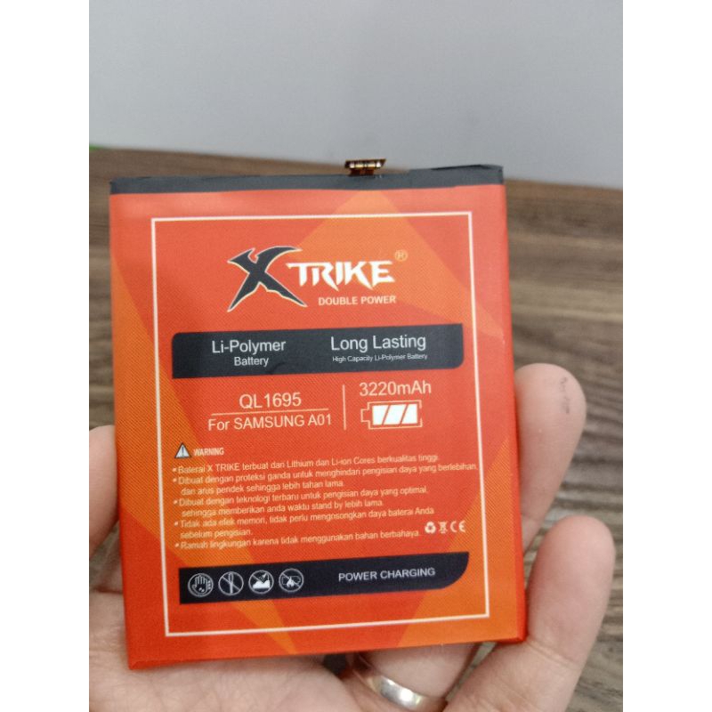 BATRE XTRIKE SAMSUNG A01 A015 DOUBLE POWER