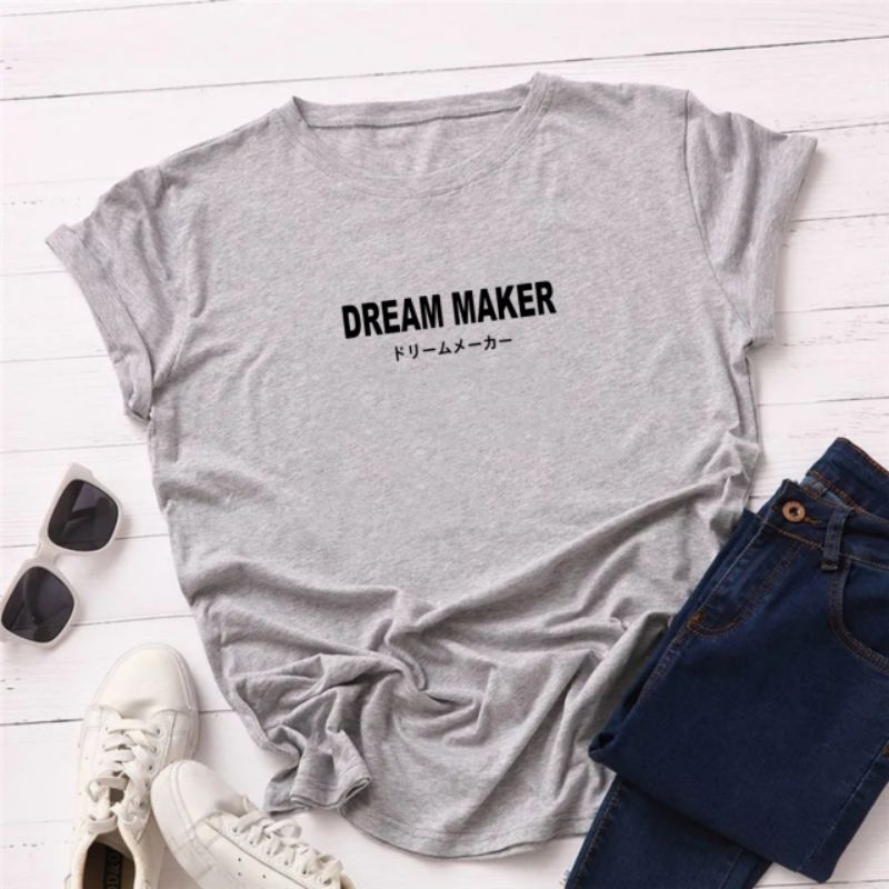 Kaos wanita atasan wanita distro lengan pendek kaos oblong cewek baju perempuan dream