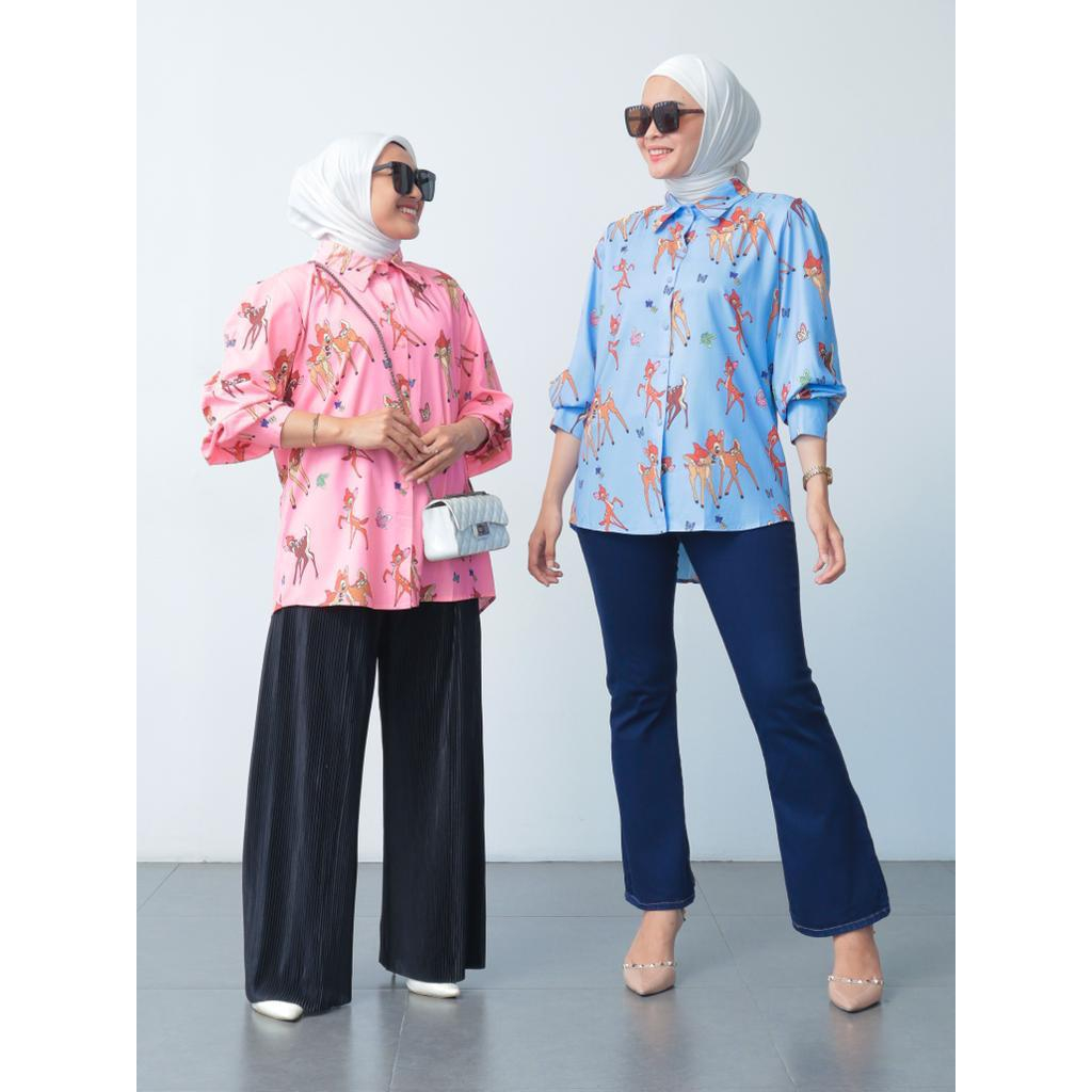 Kemeja Oversize Motif Deer - 2301.02.055