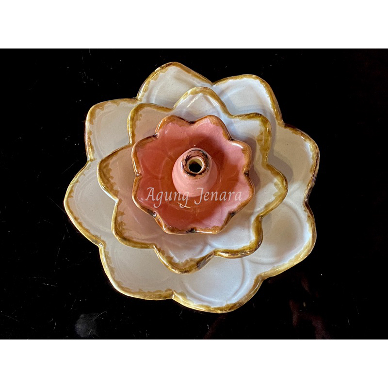TEMPAT DUPA | Keramik | 3Tingkat Teratai| BESAR
