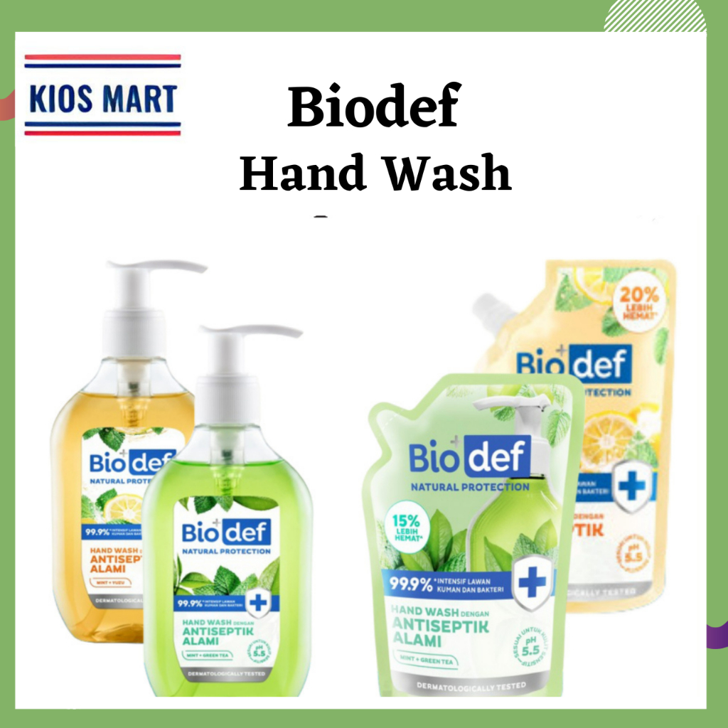 Biodef Natural Protection Hand Wash 200ml &amp; 250ml | Sabun Cuci Tangan