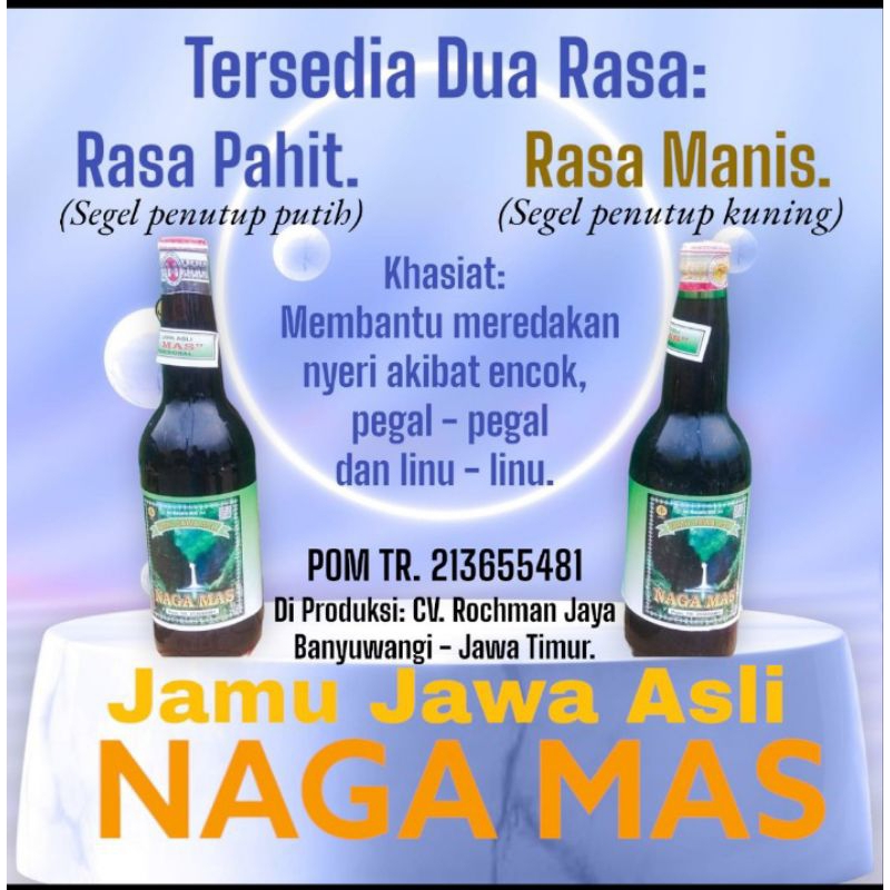 

Jamu Jawa asli Cap Naga Mas - Manis 600 mL - harga promo - produk Original Pabrik