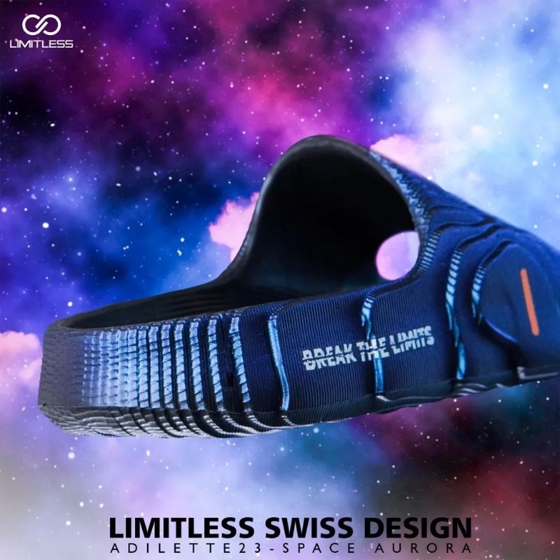 Sandal Slide Pria Adilette Space Aurora Premium / Sandal Slop Pria Viral Extralight