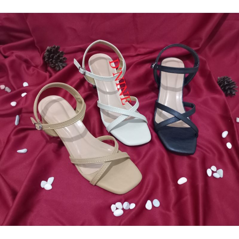 D'NINE KR 03 ZIFA Sandal heels tali silang hak 5cm