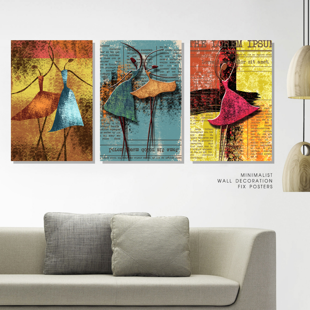 Hiasan dinding ruang tamu Wall decor poster vintage