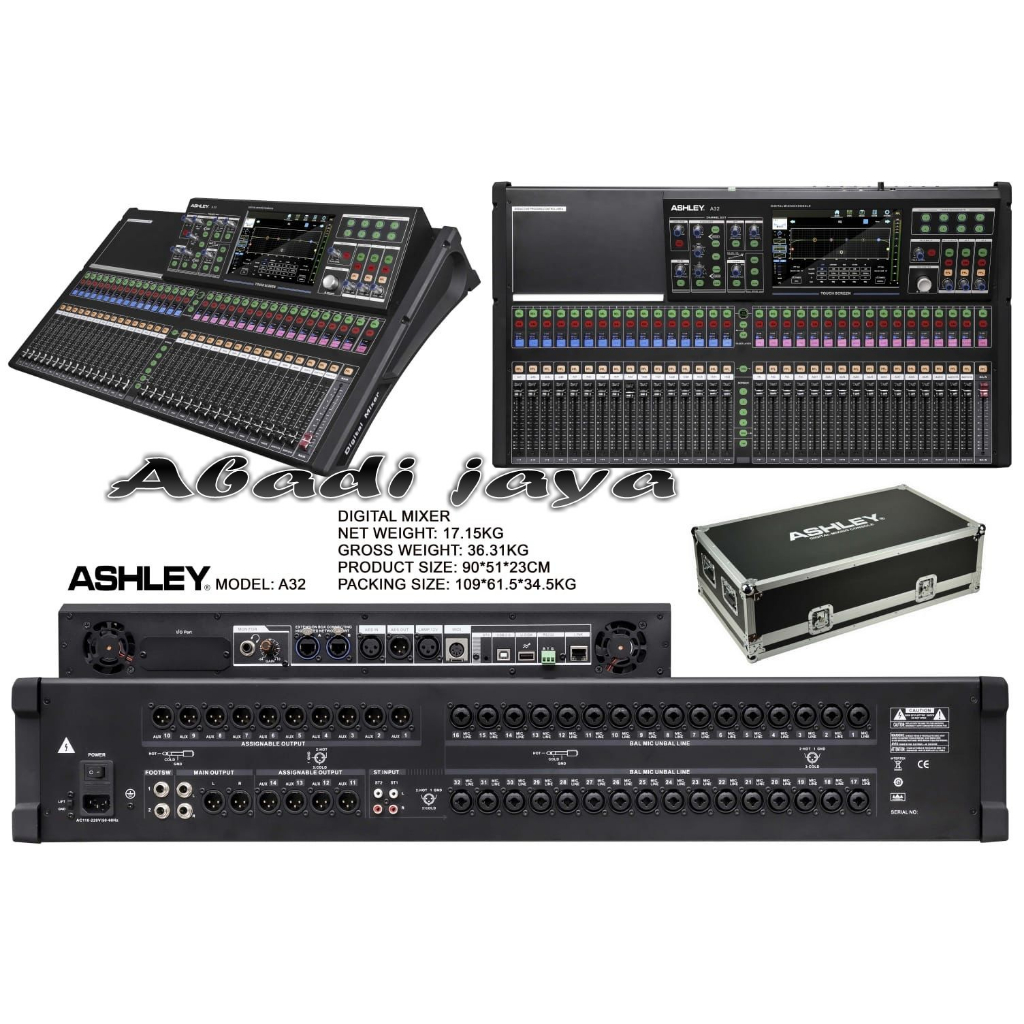 new mixer ashley a32 digital FREE KOPER 32 channel garansi original