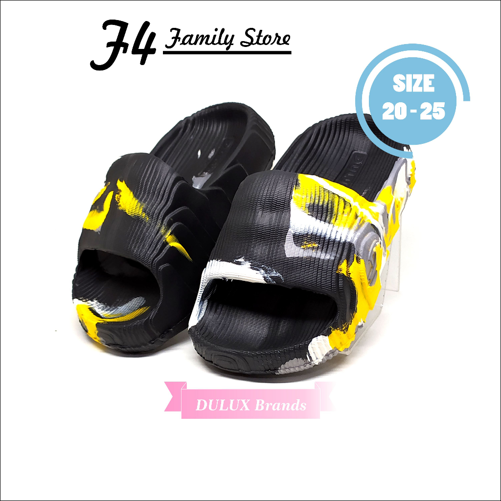 MD79 - Sendal Anak Laki Perempuan Slip On Selop Jelly Kenyal Usia 3 5 Tahun Motif Loreng Kasual Terbaru 2023