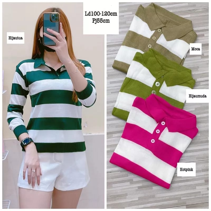 SWEATER RAJUT CORLA OVERSIZE MOTIP POLET TERBARU/ATASAN RAJUT WANITA KOREAN STYILE