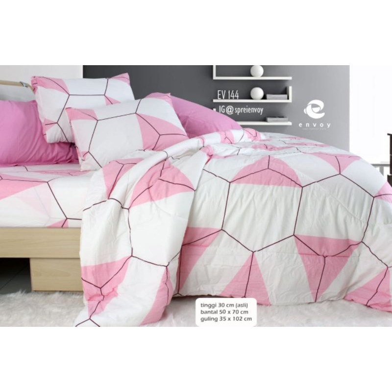 SPREI ENVOY tinggi 30cm bahan 100% katun cvc dingin, lembut dan nyaman dipakai.