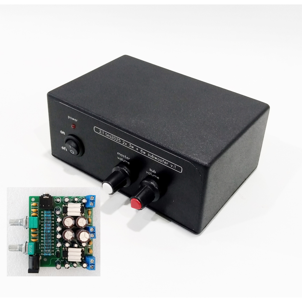 Mini Power Amplifier 2.1 TEA2025b 2x 3w Plus 6w Subwoofer v.1