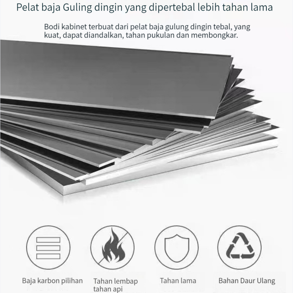 Lemari Arsip Filling Kabinet Pintu Full Plat C119