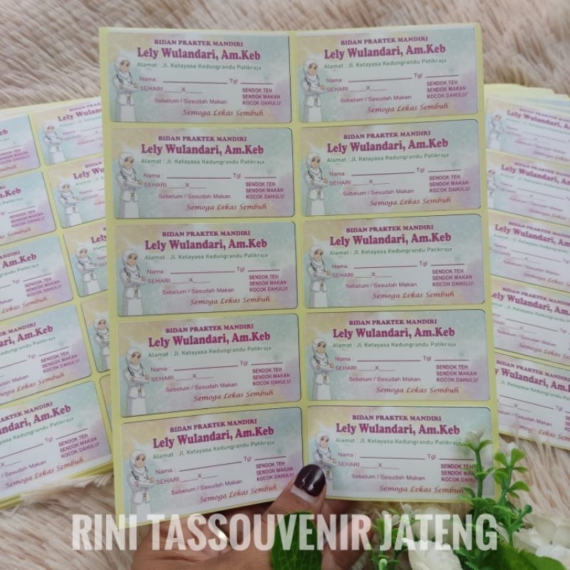 Label stiker obat Label Obat Murah