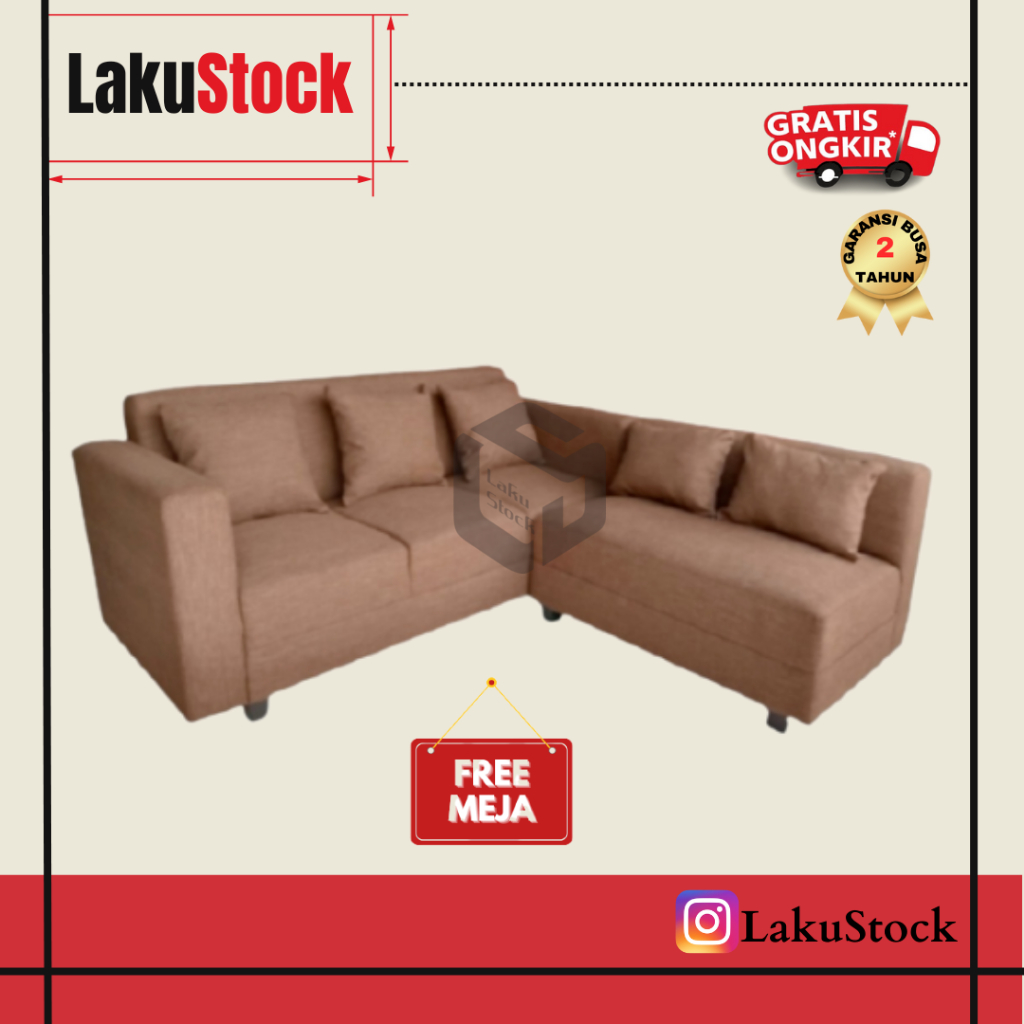 Sofa L Putus Sofa L Putus Minimalis Sofa Bahan Kain Dapnie Sofa Sudut Sofa Modern