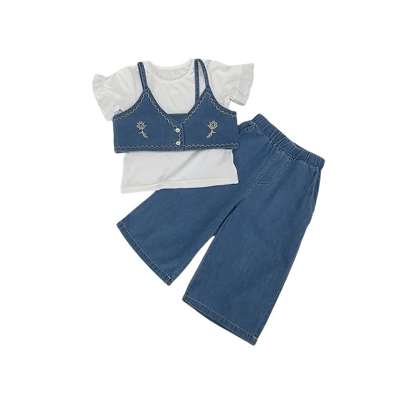 (LOLI-JKT) BS- 463 SETELAN 3N1 ANAK IMPORT KULOT ROMPI SIZE 100-140
