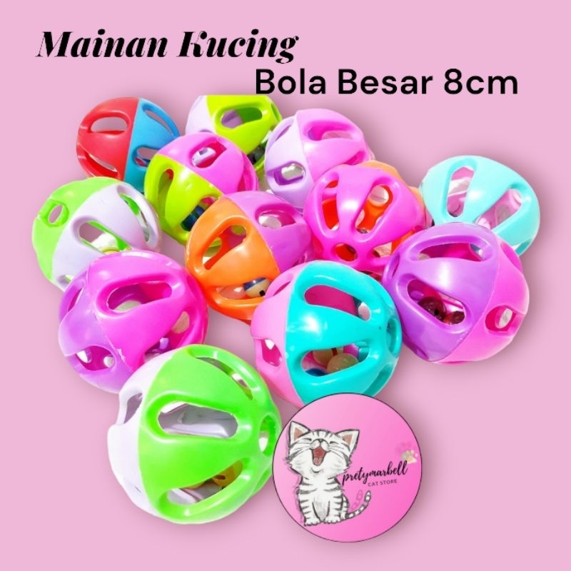 Mainan Kucing Bola Besar Warna Warni Bunyi Nyaring / Cat Toys