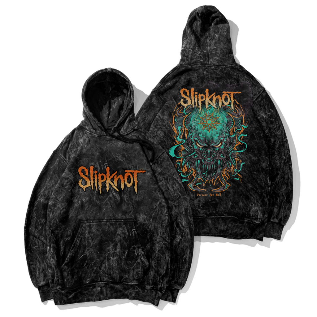 Sweater Hoodie Washed Distro Motif Slipknot Barong | Jaket Hoodie Sandwash Pria