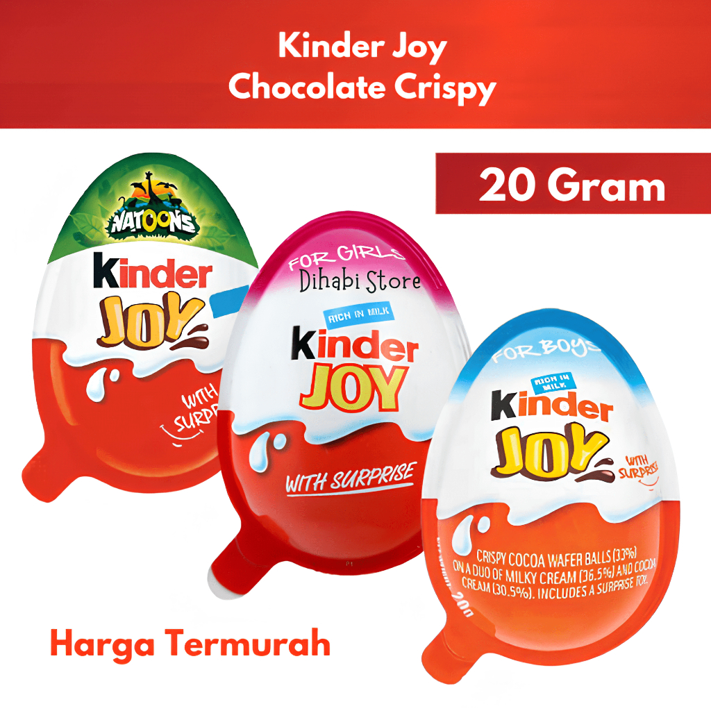 

Kinder Joy Chocolate Crispy Girls, Boys, Natoons 20 Gram